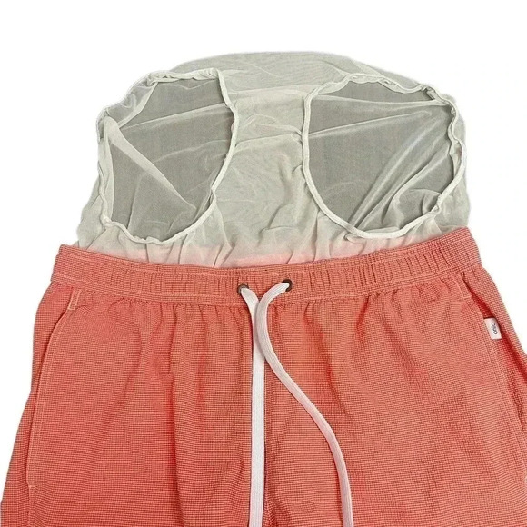 Onia Charles 7” Pull On Swim Shorts in Corral and White Men’s size XL - Picture 9 of 14